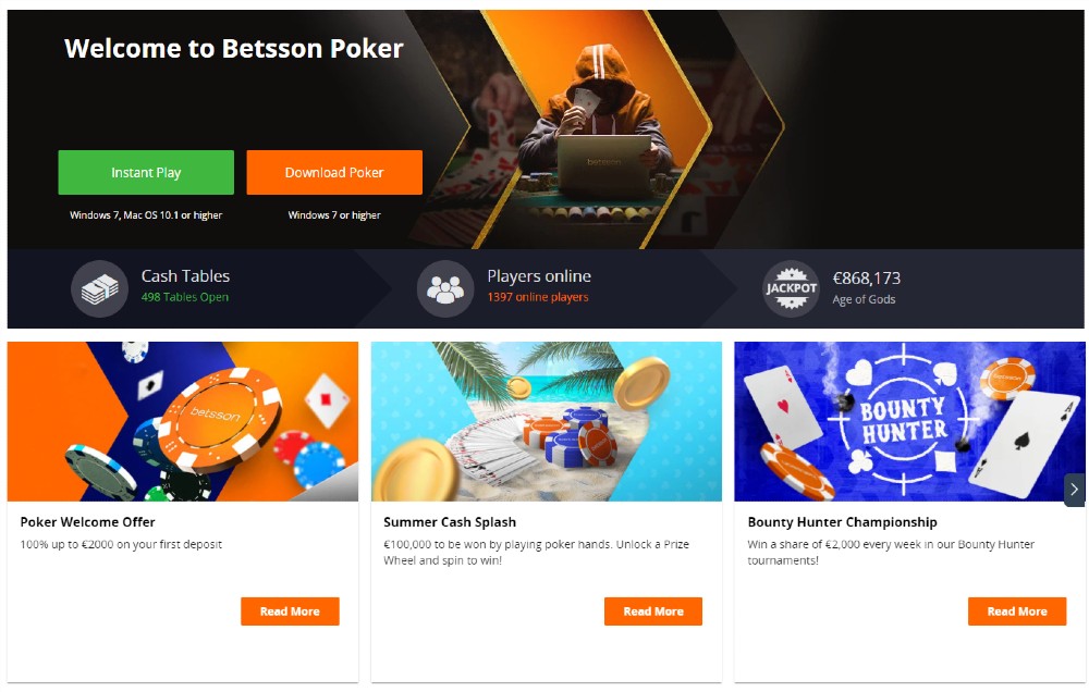 betsson poker forside