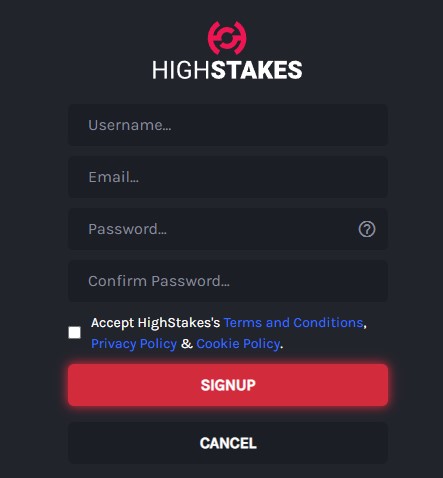 High stakes poker sign up