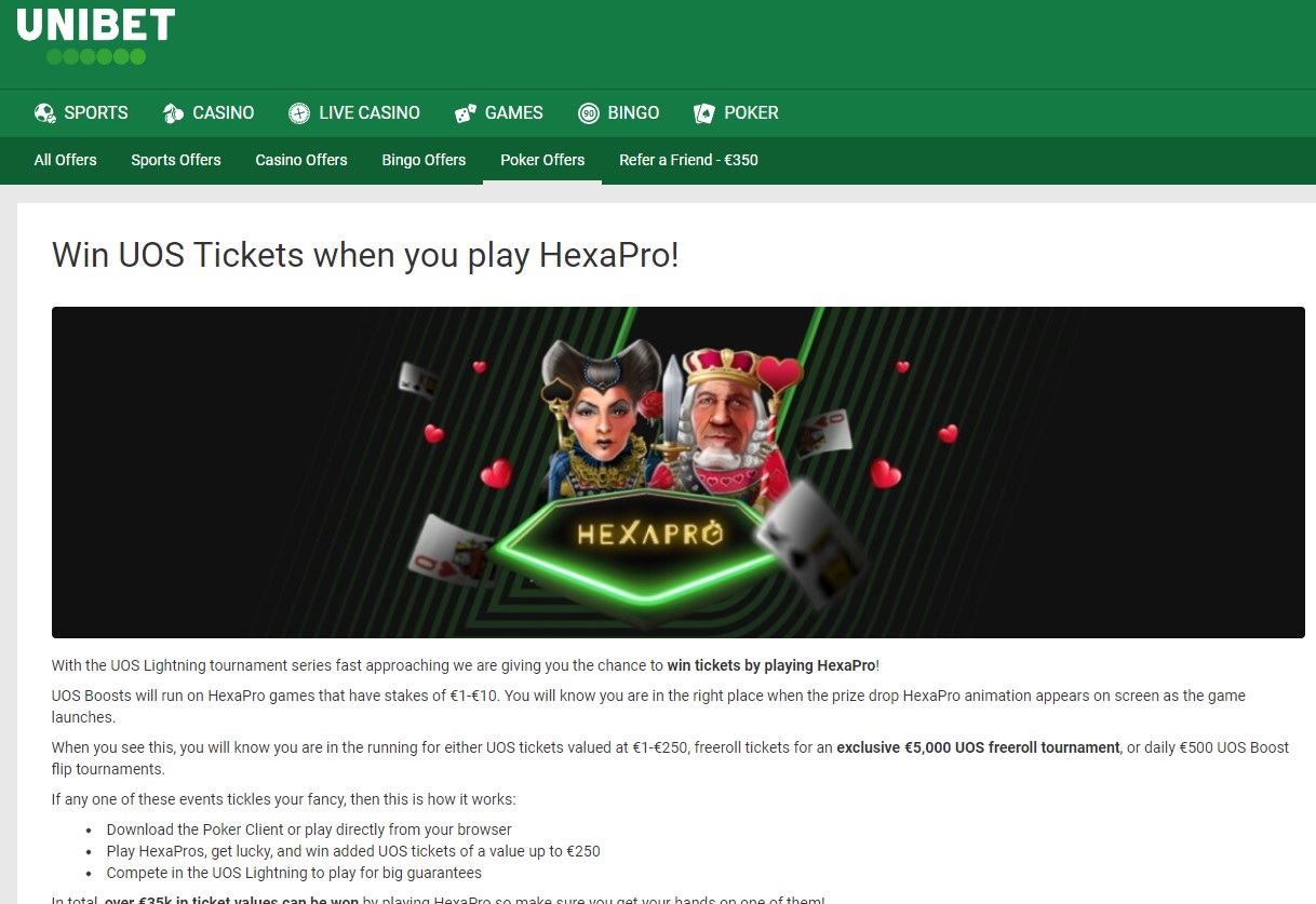 Unibet poker promotions