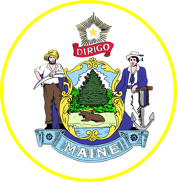 Logo státu Maine USA