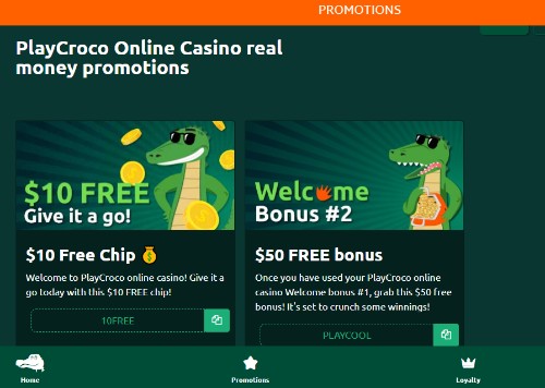 Playcroco casino promotions