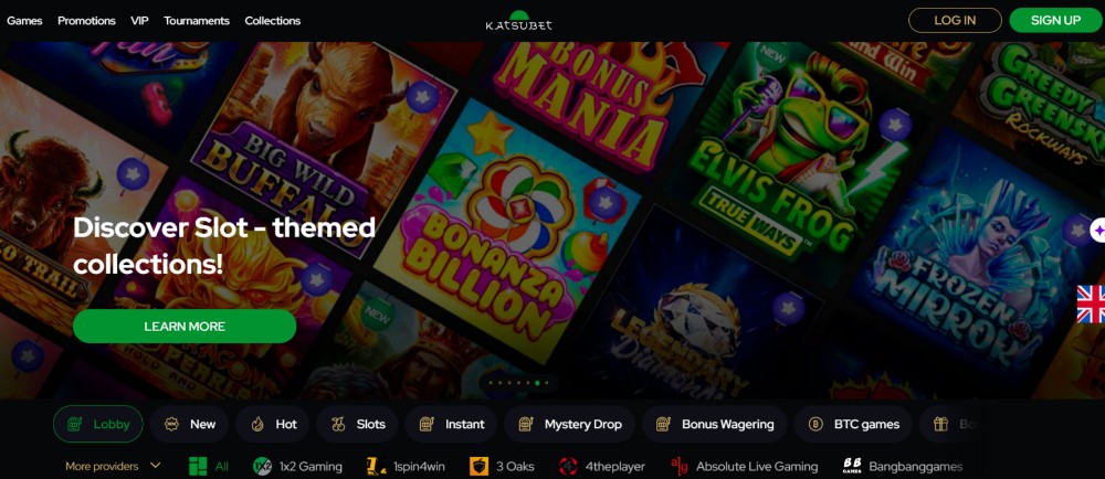 Katsubet Casino - Homepage screenshot
